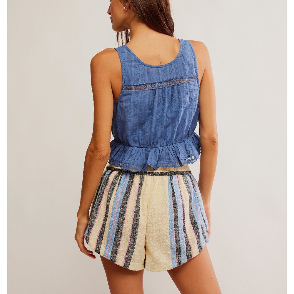 🎉LAST CHANCE🎉 FREE PEOPLE Alana Lace Tank / Blue Topaz - Picture 3 of 6